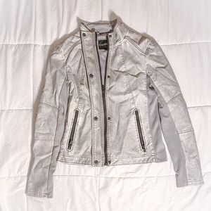 Express Leather Look Moto Jacket